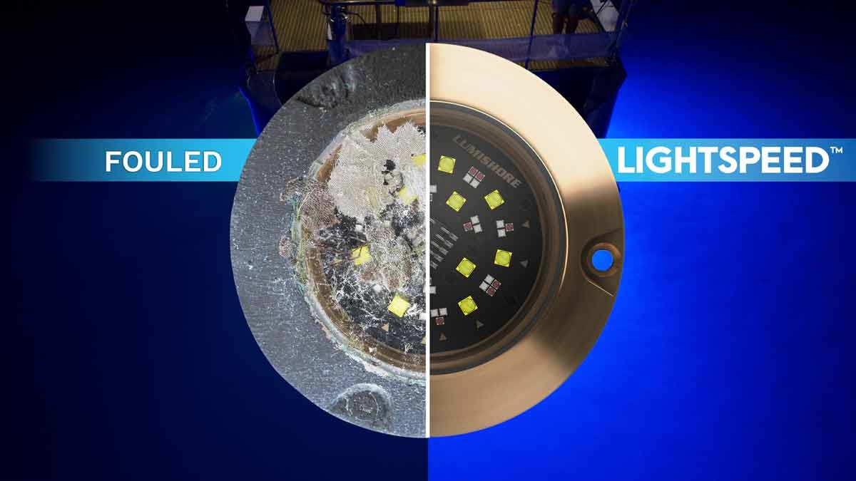 Underwater light comparison Lightspeed versus no Lightspeed